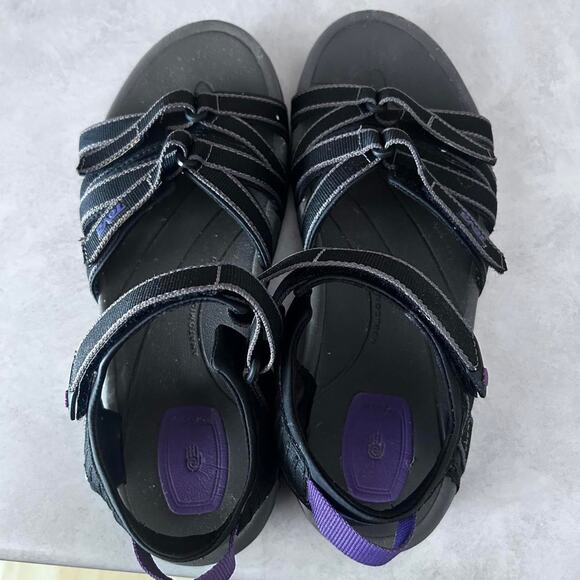 Teva black and purple sandals Women's Size 8.5 Outdoor Hiking - Picture 1 of 2